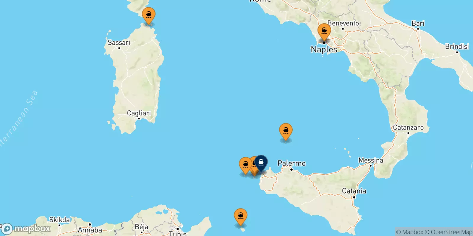 Ferries de Italia a Trapani