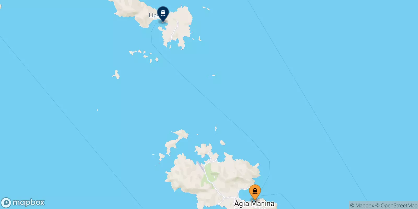 Ferries de Agia Marina (Leros) a Lipsi