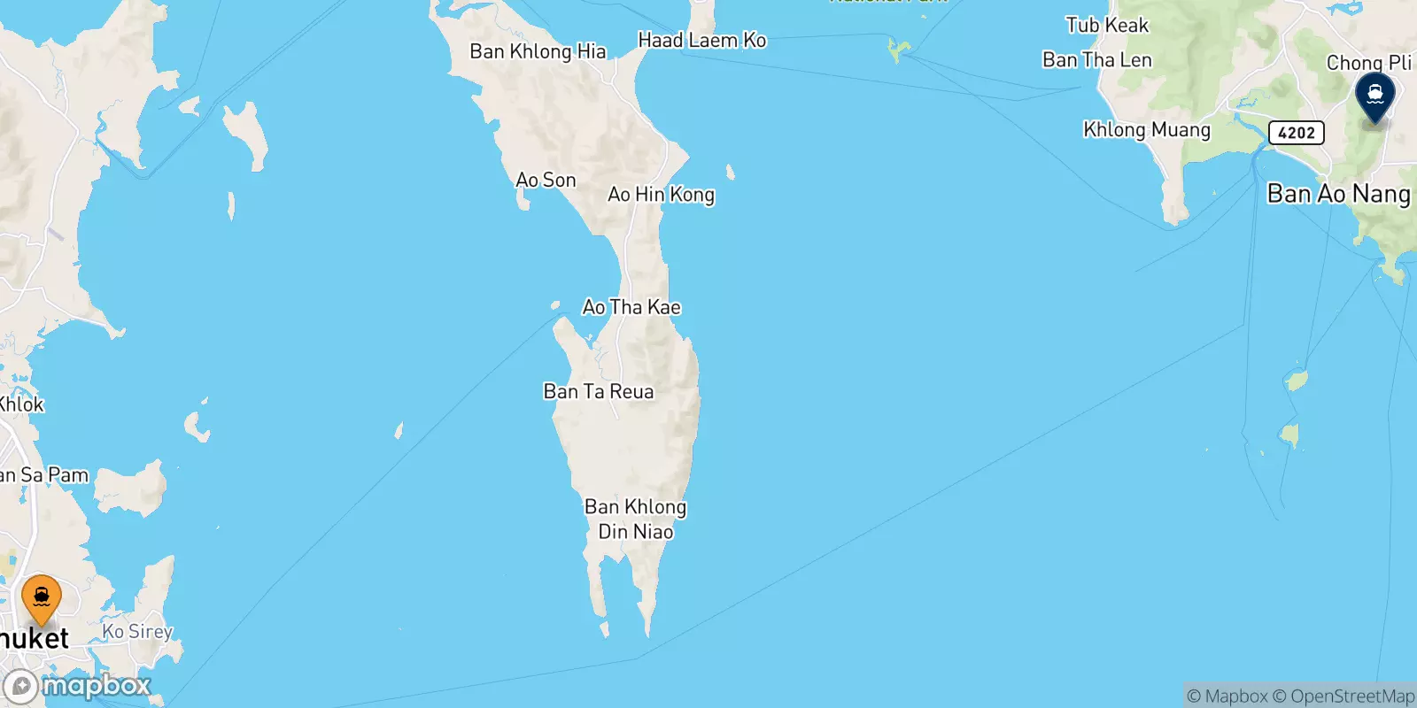 Ferries de Isla De Phuket a Ao Nang (Nopparat Thara Pier)