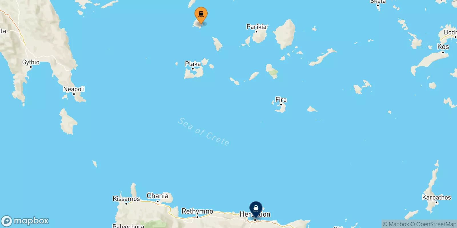 Ferries de Serifos a Creta